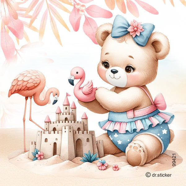 Pink beach bear