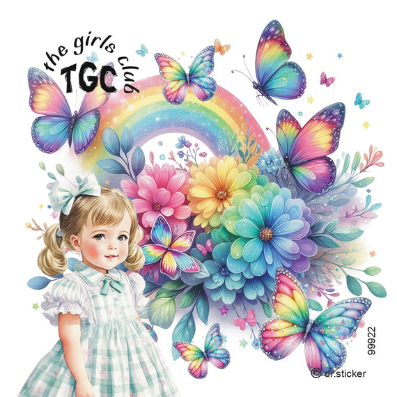 The Girls Club Transparent Glitter Rainbow