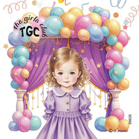 The Girls Club Transparent Happy Birthday Neon