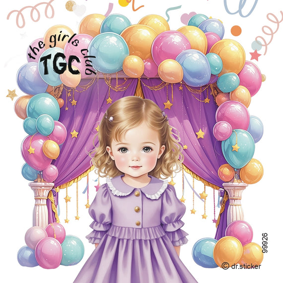 The Girls Club Transparent Happy Birthday Neon