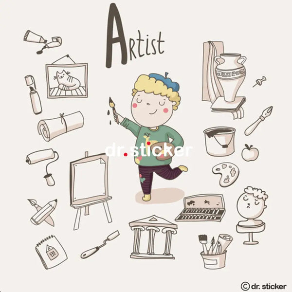 Alphabet doodle A-J 18-A