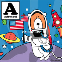 bear alphabet - educational A-M 106-A