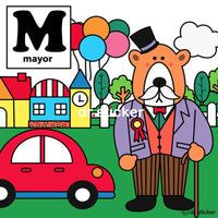 bear alphabet - educational A-M 106-A