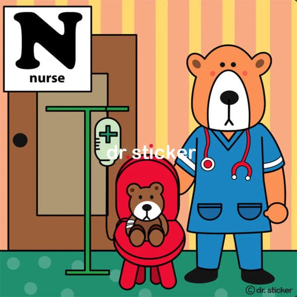 bear alphabet - educational N-Z 106-B