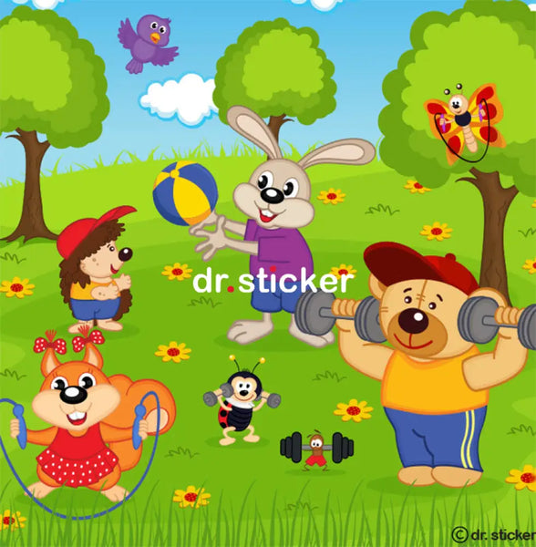 cartoon animals doing chores 170