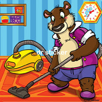 cartoon animals doing house chores 190