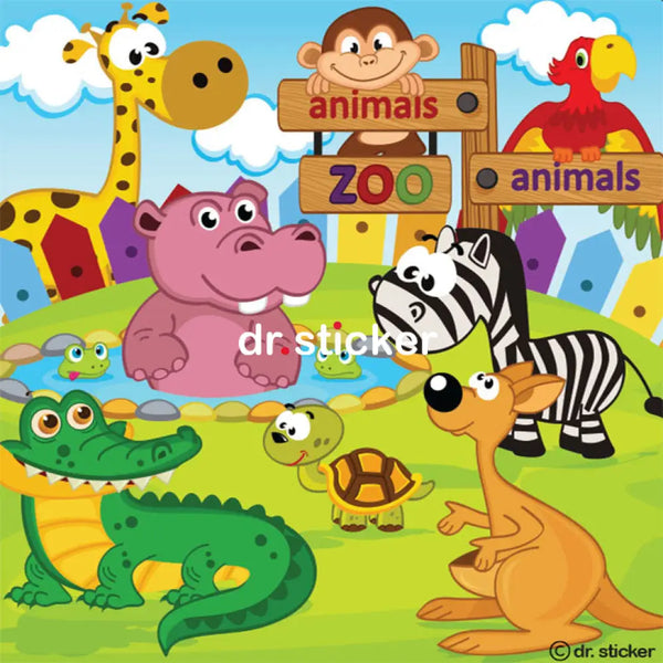 colorful zoo animals 107