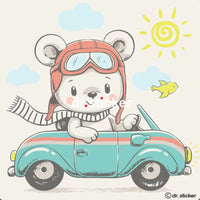 cute white bear riding vehicles 109