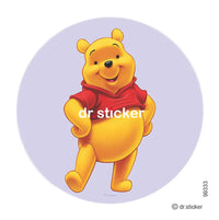 Die cut round Winnie stickers 333