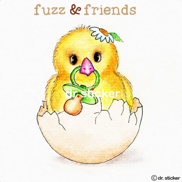 fuzz and friends- little yellow chick 135