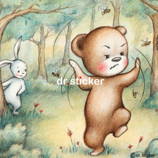 Fuzzy Bear in woods 21