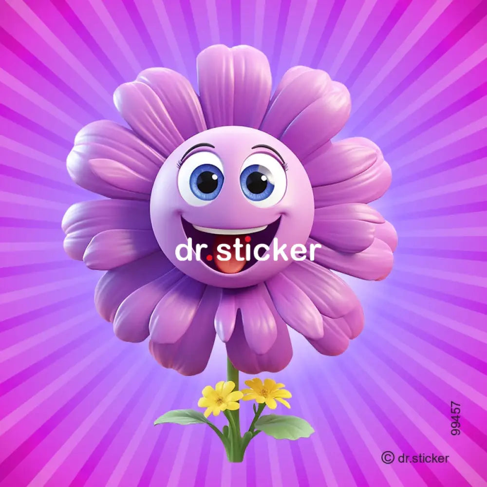 Happy Flower – Dr.Sticker, image size:1000x1000