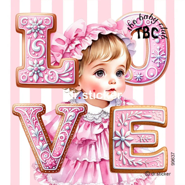 I Love The Baby Club pink cookies 637