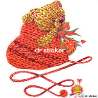 knit bear with hearts 81