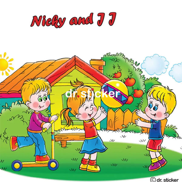 Nicky and JJ - girl and playing outdoors 56