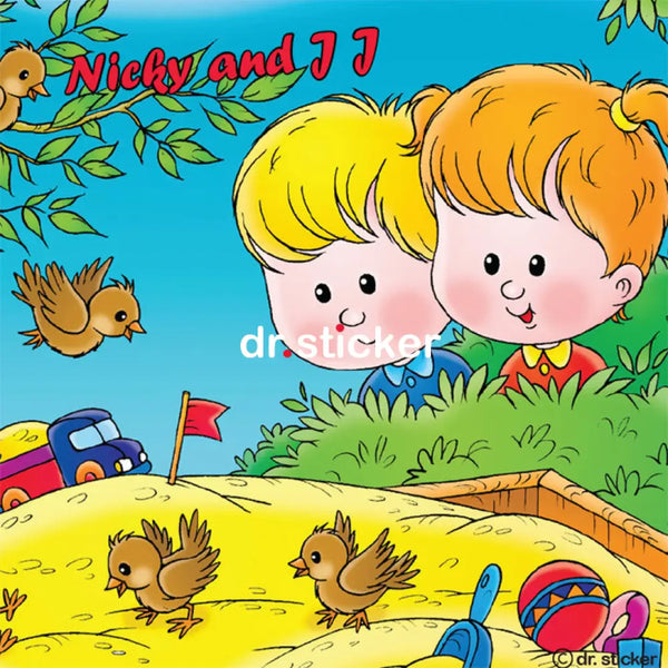 Nicky and JJ - girl and playing outdoors 56