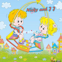 Nicky and JJ in the park 184