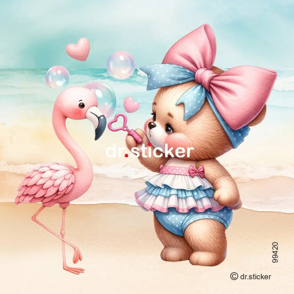 Pastel Beach Bear 420