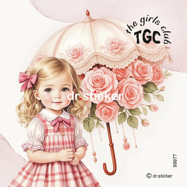 TGC TRANSPARENT PINK ROSY FLOWERS - 977