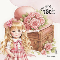 TGC TRANSPARENT PINK ROSY FLOWERS - 977