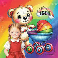 TGC TRANSPARENT RAINBOW TEDDY BEAR - 968