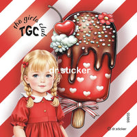 TGC TRANSPARENT RED AND WHITE ICE CREAMS - 955