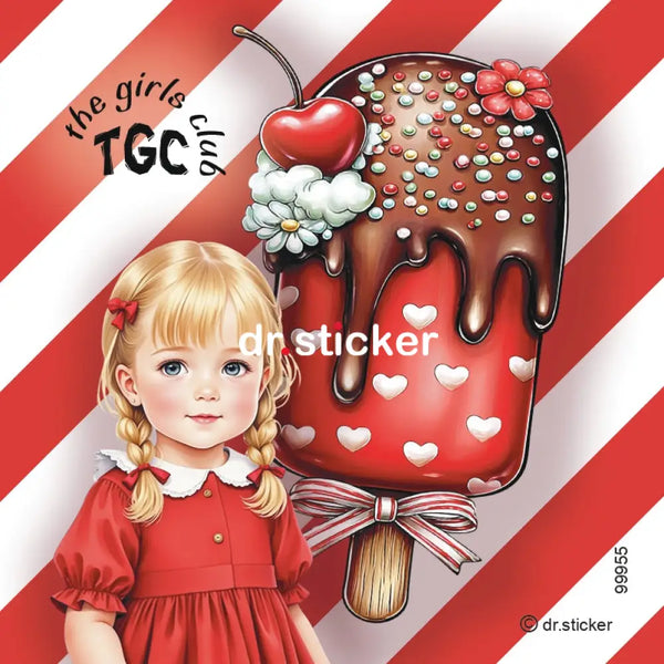 TGC TRANSPARENT RED AND WHITE ICE CREAMS - 955