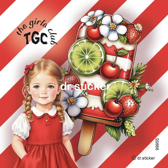 TGC TRANSPARENT RED AND WHITE ICE CREAMS - 955