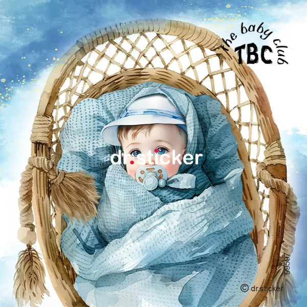 The Baby Club Blue Baby in Basket 597