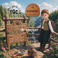 THE GIRLS CLUB 50 STATES- Vermont Explorer Stickers - 100069 - 100069
