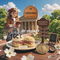 THE GIRLS CLUB 50 STATES- Virginia Explorer Stickers - 100070 - 100070