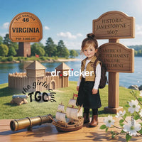 THE GIRLS CLUB 50 STATES- Virginia Explorer Stickers - 100070 - 100070
