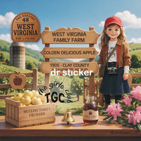 THE GIRLS CLUB 50 STATES- West Virginia Explorer Stickers - 100072 - 100072