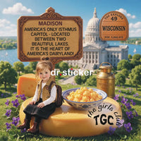 THE GIRLS CLUB 50 STATES- Wisconsin Explorer Stickers - 100073 - 100073