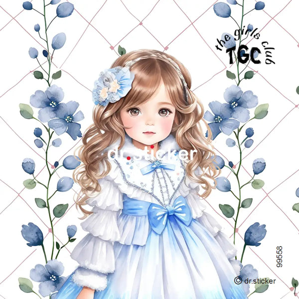 The Girls Club Blue Floral Backgrounds 558