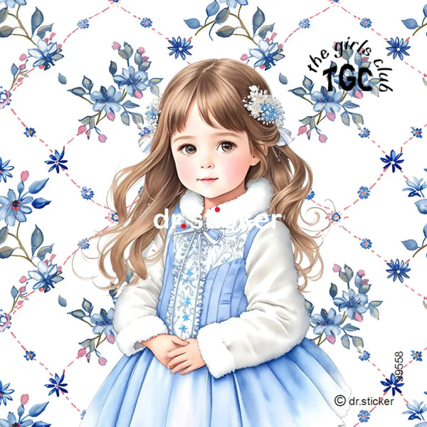 The Girls Club Blue Floral Backgrounds 558