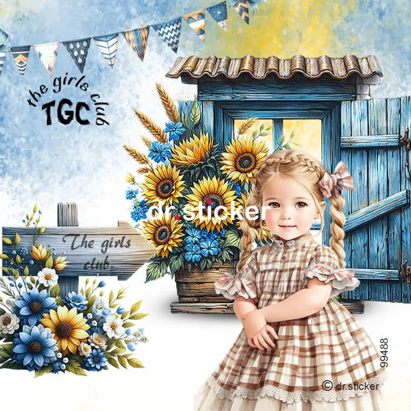 The Girls Club Blue Sunflower 488