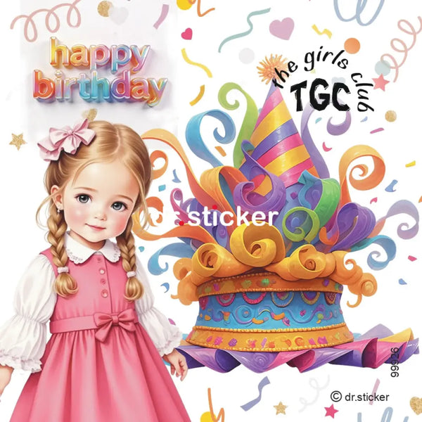 The Girls Club Transparent Happy Birthday Neon - 926