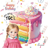 The Girls Club Transparent Happy Birthday Neon - 926