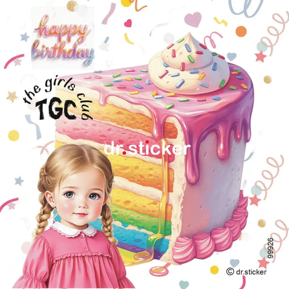 The Girls Club Transparent Happy Birthday Neon - 926
