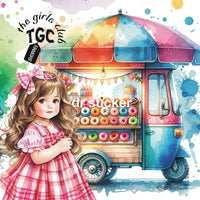 The Girls Club Watercolor Donuts Shoppes 714