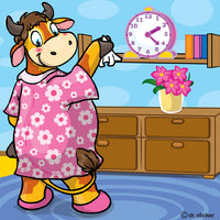 cartoon animals doing house chores