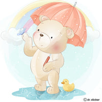 pastel bear summer fun