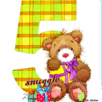 snuggle bear numbers 1-5