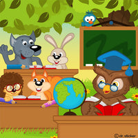 cartoon animals outdoor fun