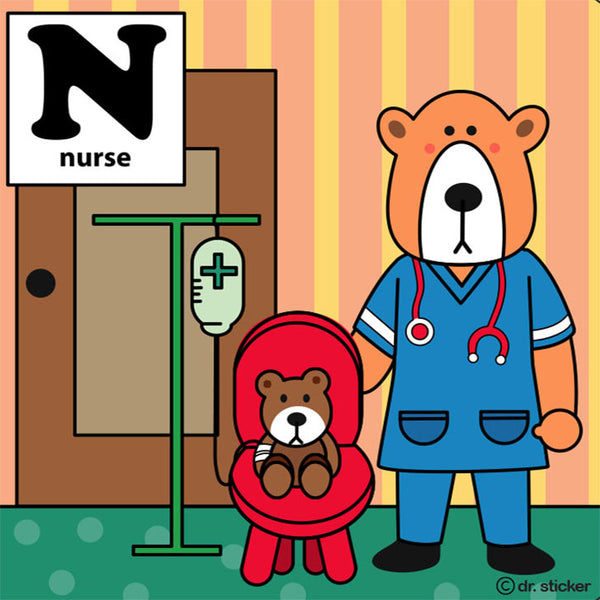 bear alphabet - educational N-Z