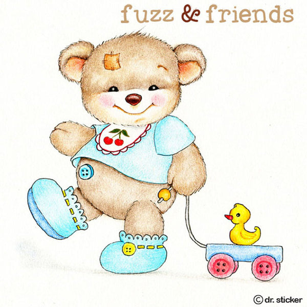fuzz and friends- bear on the go