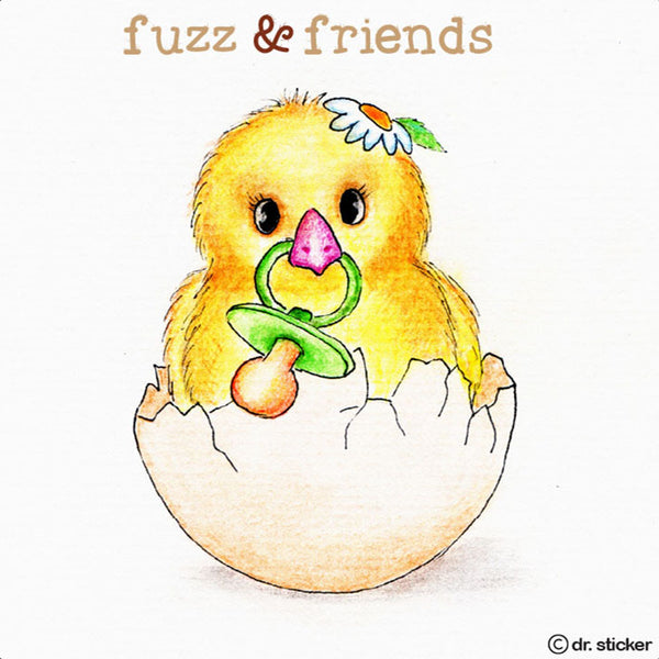 fuzz and friends- little yellow chick