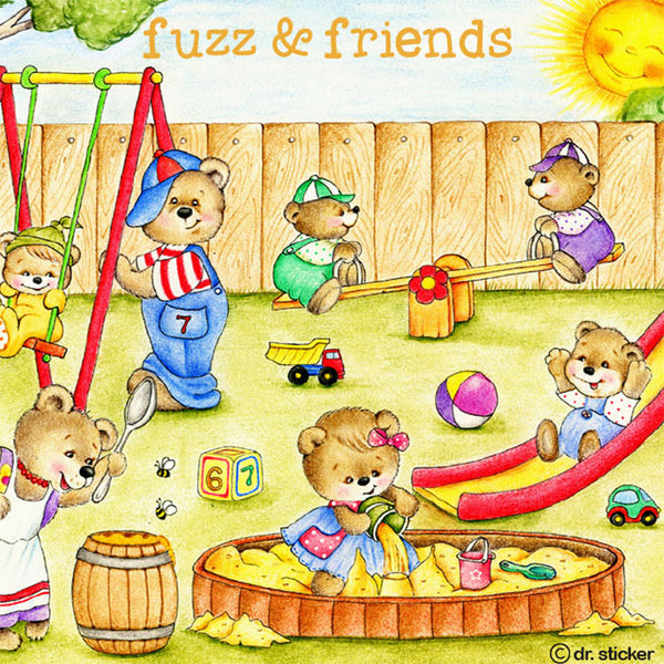 fuzz and friends- bear with friends