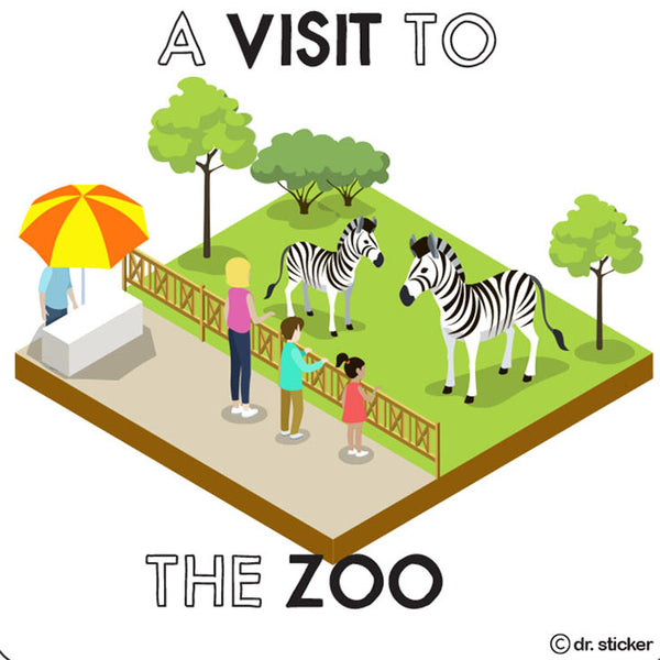 3-d  animals in the zoo